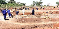 Construction commences on the model pig farm in January 2014