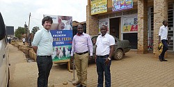 Adam Sweetman at the opening of the distribution centre in Kalerwe, Kampala