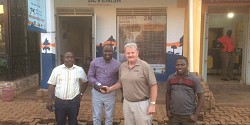 Michael Maguire at the Opening of the 1st distribution store in Hoima, Uganda