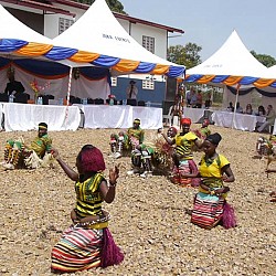 The traditional African dancers at the Official Launch