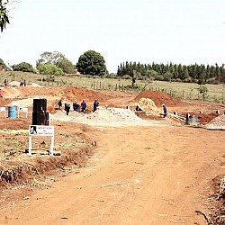 Clearing the ground for construction in January 2015
